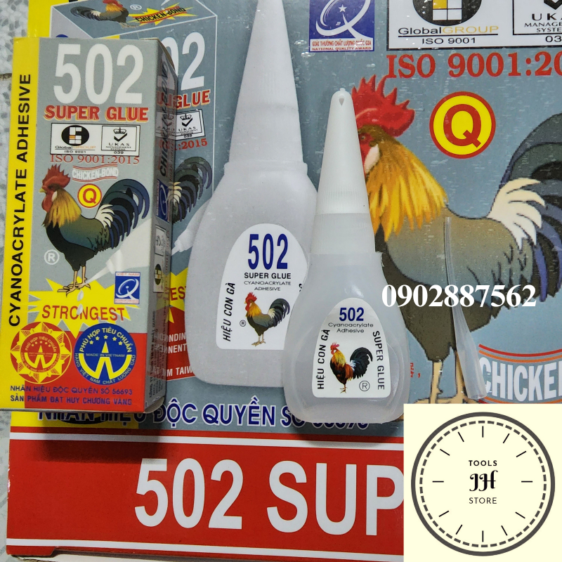 Keo dán sắt 502 20ml hiệu con gà