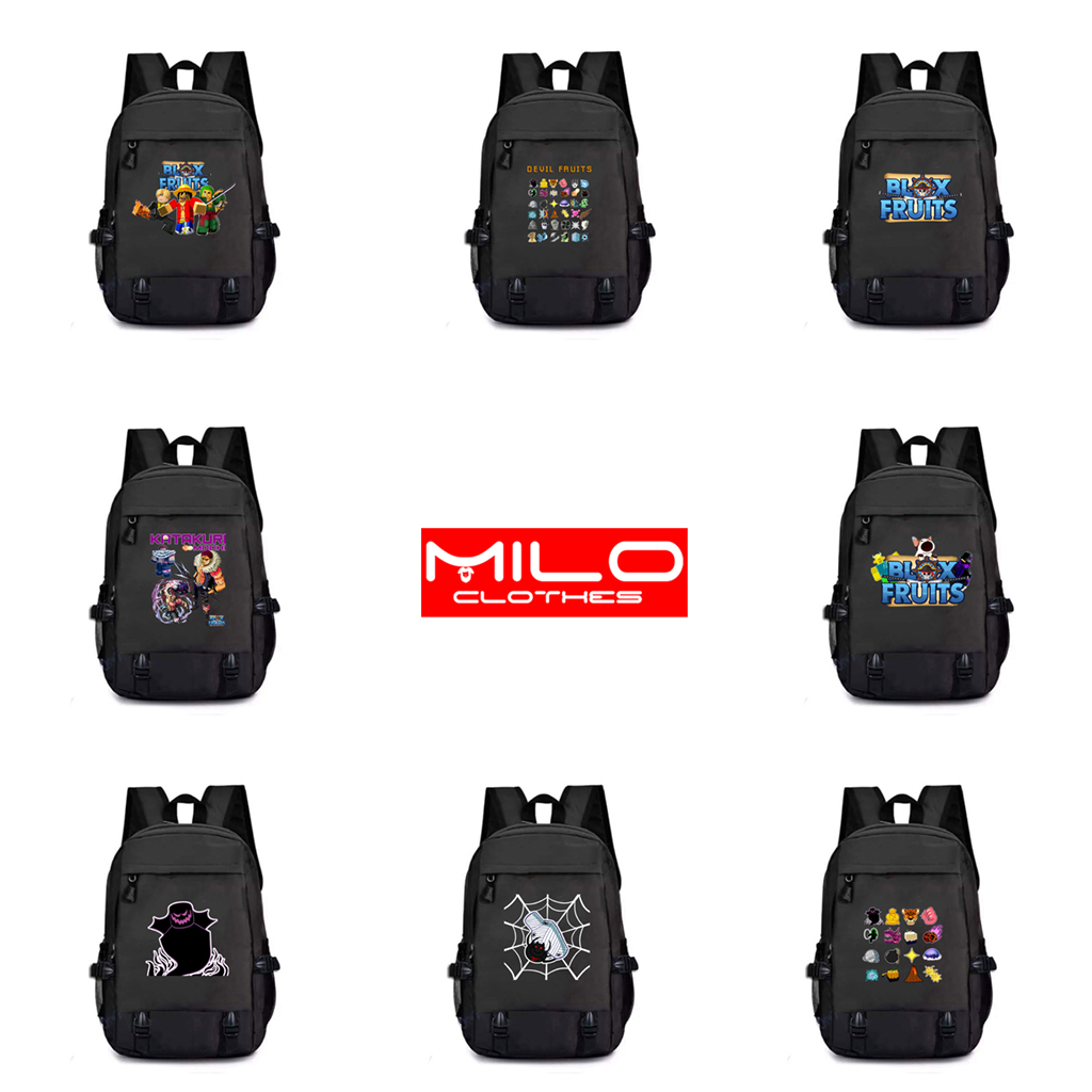 [ Milo.Clothes ] 17 Mẫu balo in hình - Balo cho bé đi học Game Blox Fruit