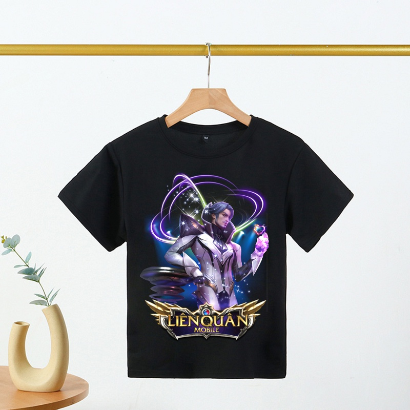 Áo Liên Quân Mobile 2 Màu Đen Trắng Cho Bé Trai , Áo Chất mặc mát thoải mái