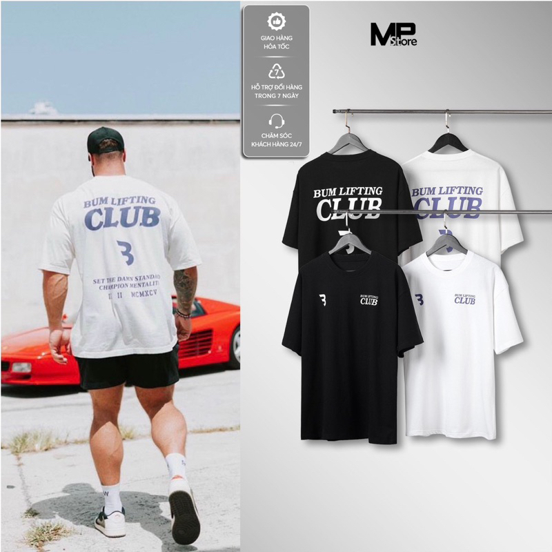 Áo thun thể thao oversize Cbum chất vải cotton