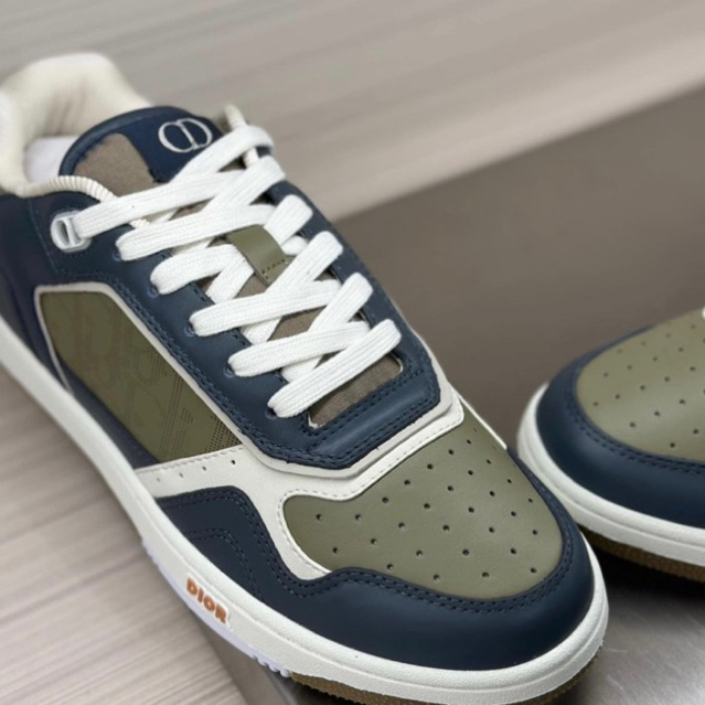 GIÀY DIO B27 LOW XANH NÂU NAM NỮ LAI AU DA THẬT SC