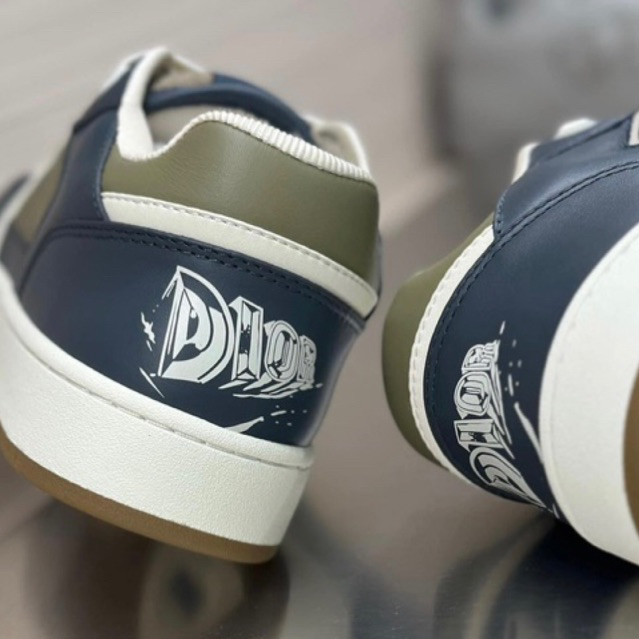 GIÀY DIO B27 LOW XANH NÂU NAM NỮ LAI AU DA THẬT SC