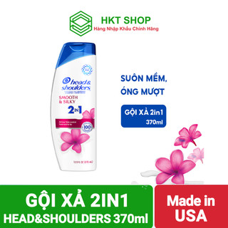 [USA] Dầu gội và xả 2in1 Head&Shoulders Smooth & Silky 370ml (mẫu mới)