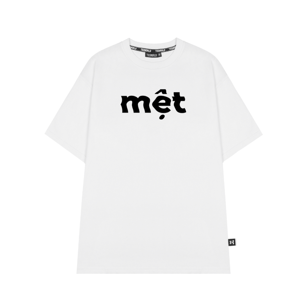 Áo Thun Local Brand Teeworld Mệt T-shirt Trắng Đen Nam Nữ Form Rộng Unisex