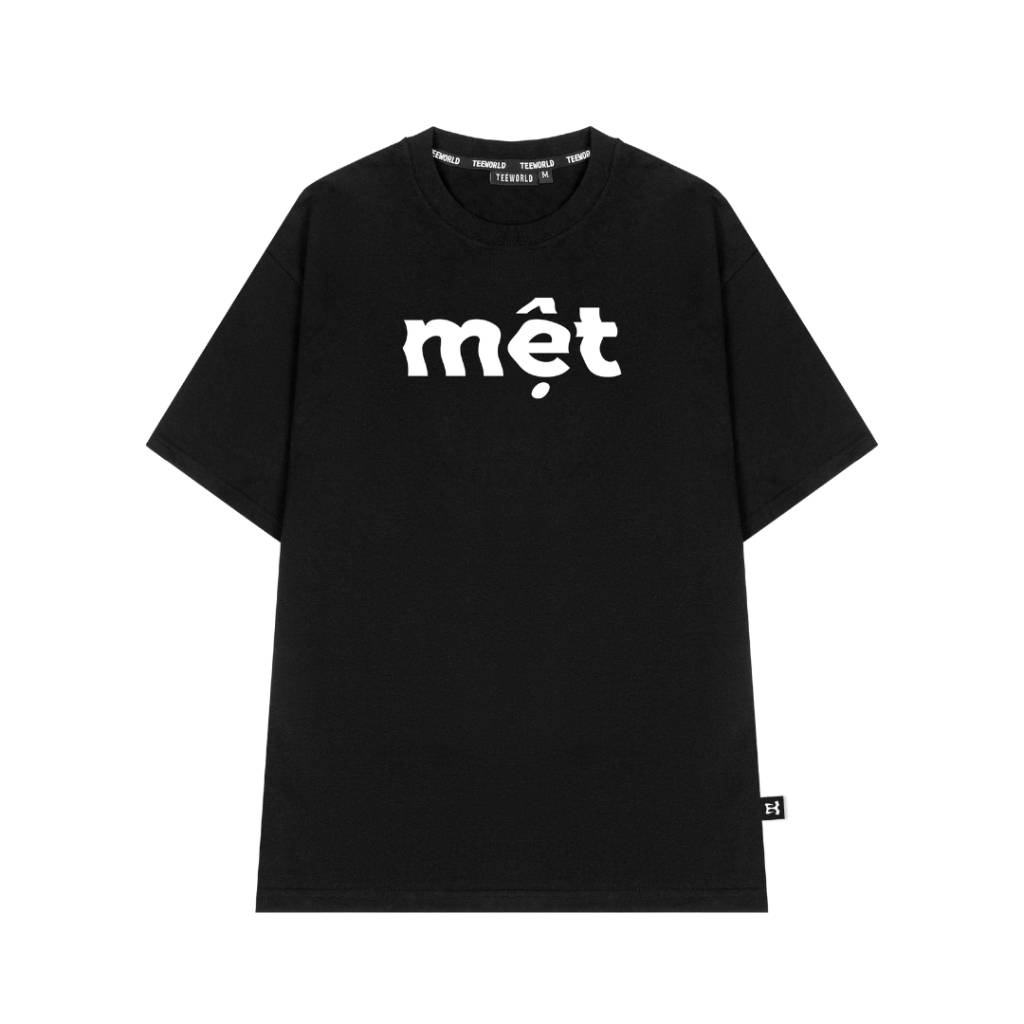 Áo Thun Local Brand Teeworld Mệt T-shirt Trắng Đen Nam Nữ Form Rộng Unisex
