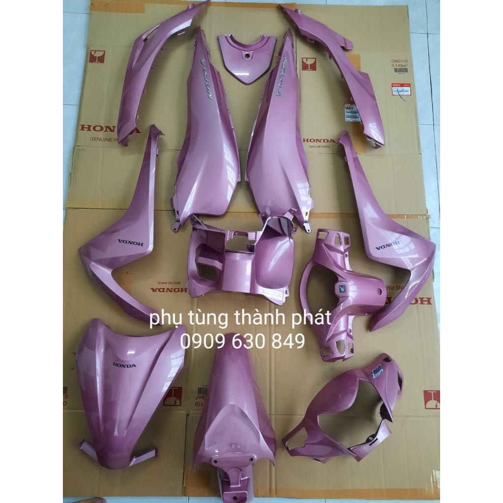 dàn áo vision full 24 chi tiết nhựa màu và nhựa nhám vision 2015,2016,2017,2018,2019,2020 zin hãng honda