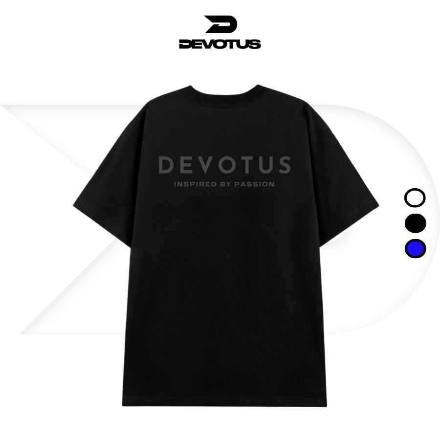 Áo thun Local Brand Unisex Devotus Premium 100% Cotton form Oversize - In nổi silicon logo giữa tệp màu áo