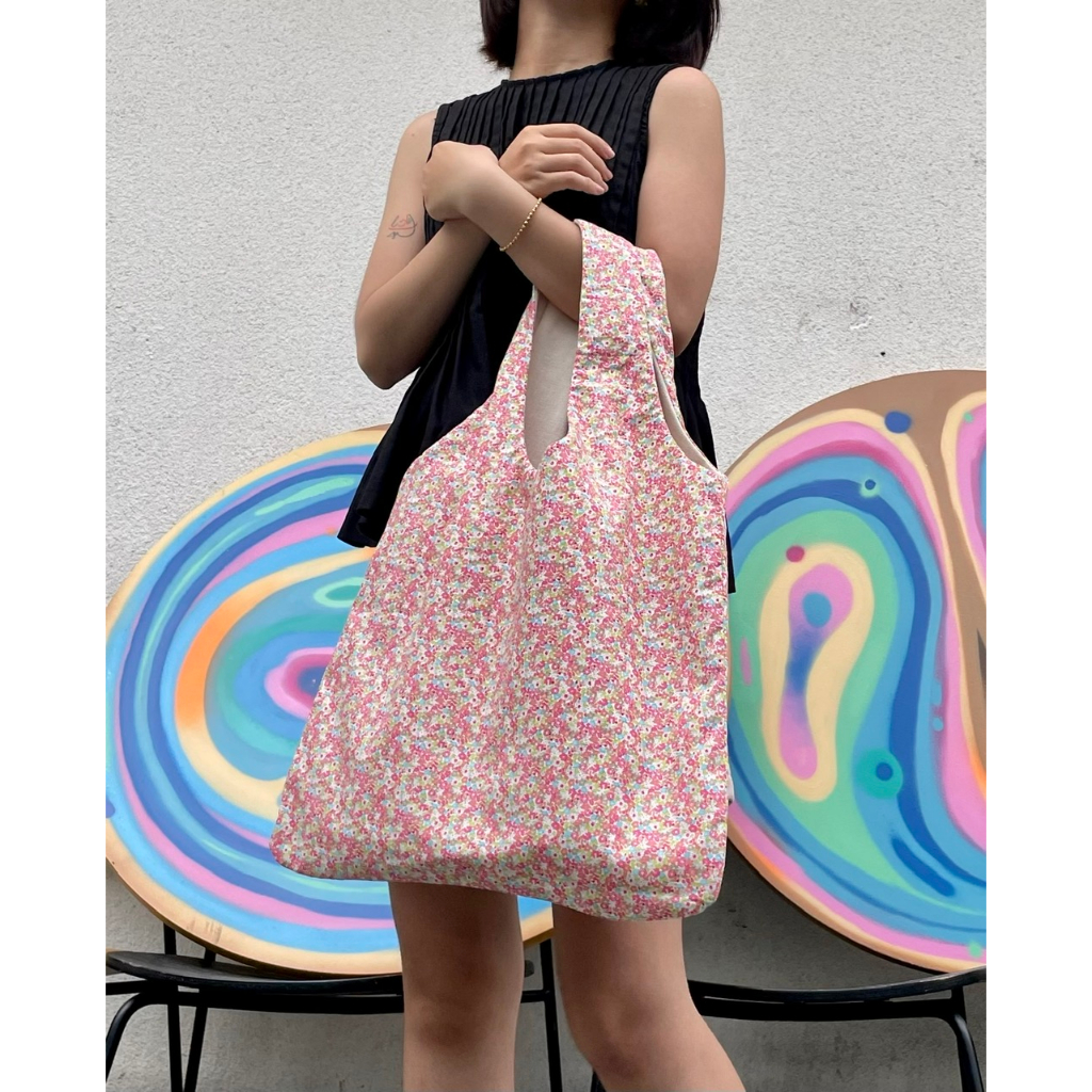 Túi tote hoa hoè 2 lớp dày dặn