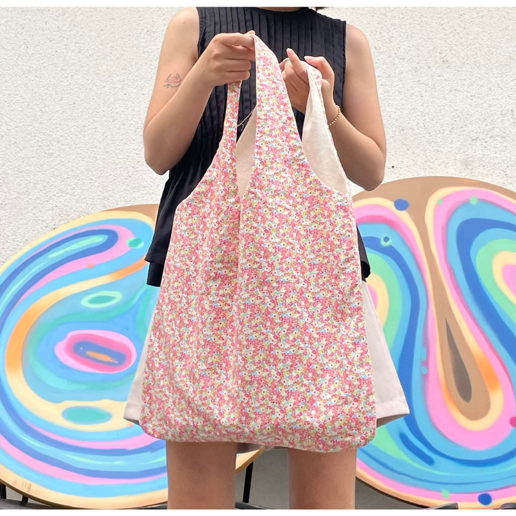 Túi tote hoa hoè 2 lớp dày dặn