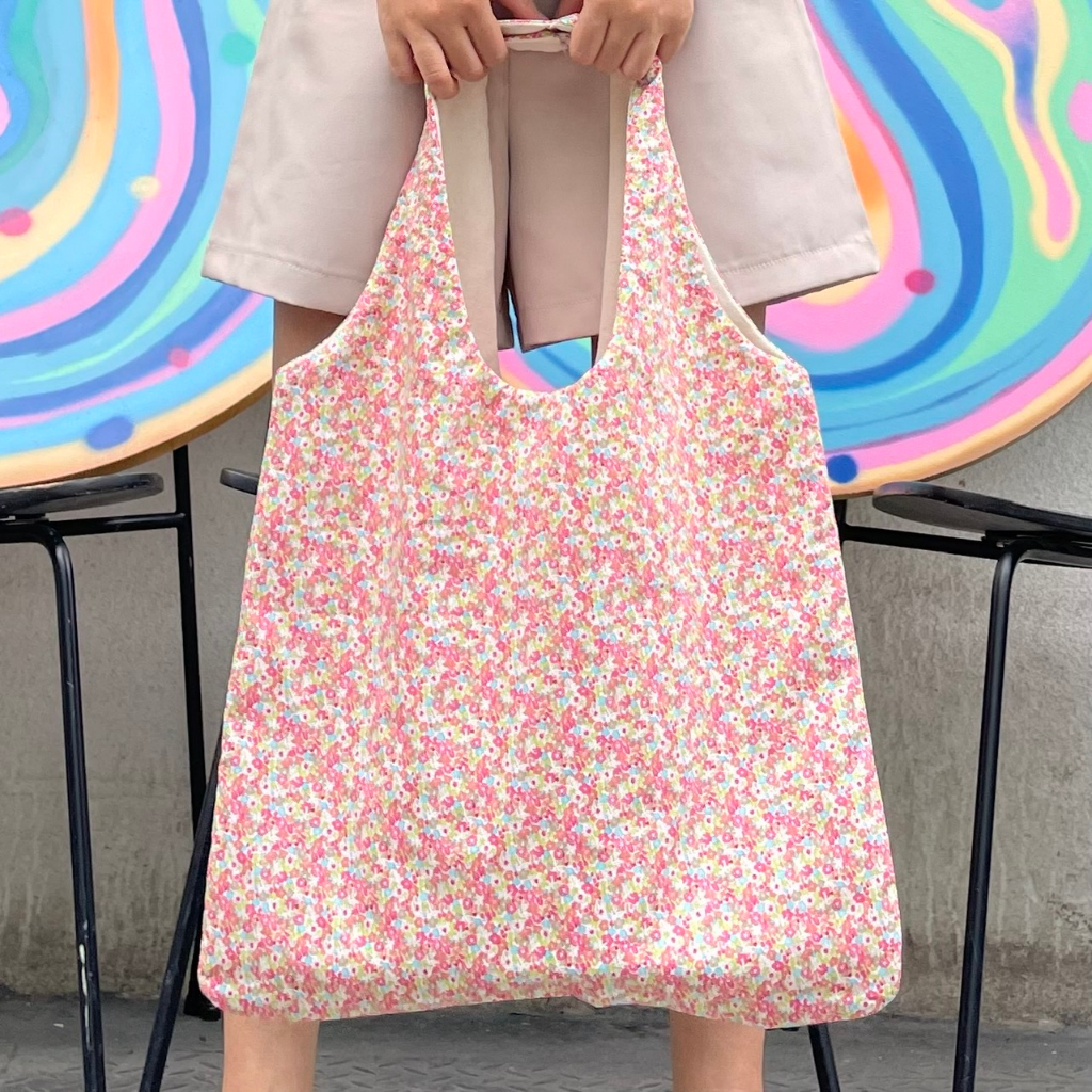 Túi tote hoa hoè 2 lớp dày dặn