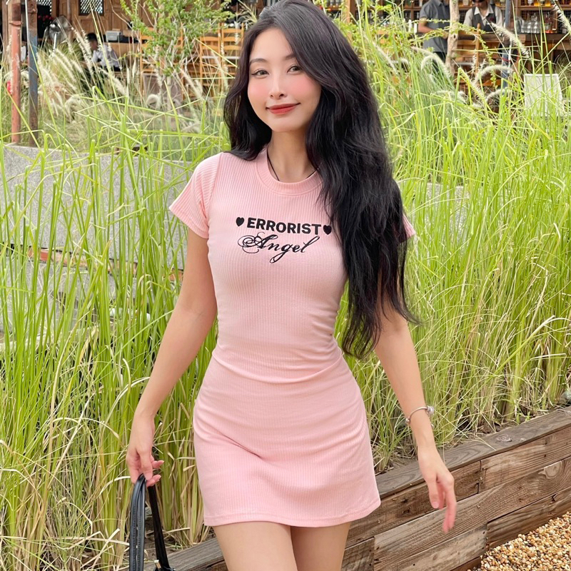 Đầm ERRORIST tie dress đen / trắng