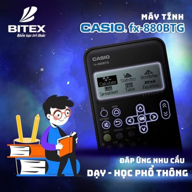 Máy tính Casio FX 880BTG chính hãng, Bảo hành chính hãng  - lỗi 1 đổi 1.