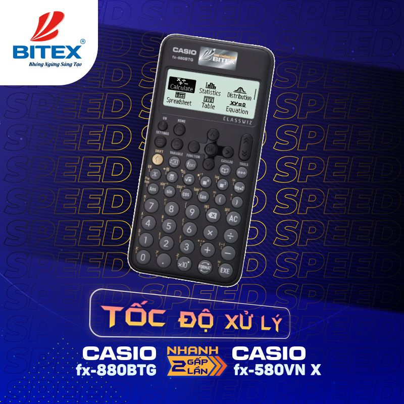Máy tính Casio FX 880BTG chính hãng, Bảo hành chính hãng  - lỗi 1 đổi 1.