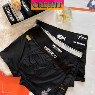 Quần lót nam full màu đen các mẫu thun lạnh co giãn 4 chiều size XL - 4XL , quần sịp nam màu đen đẹp - CRESHT
