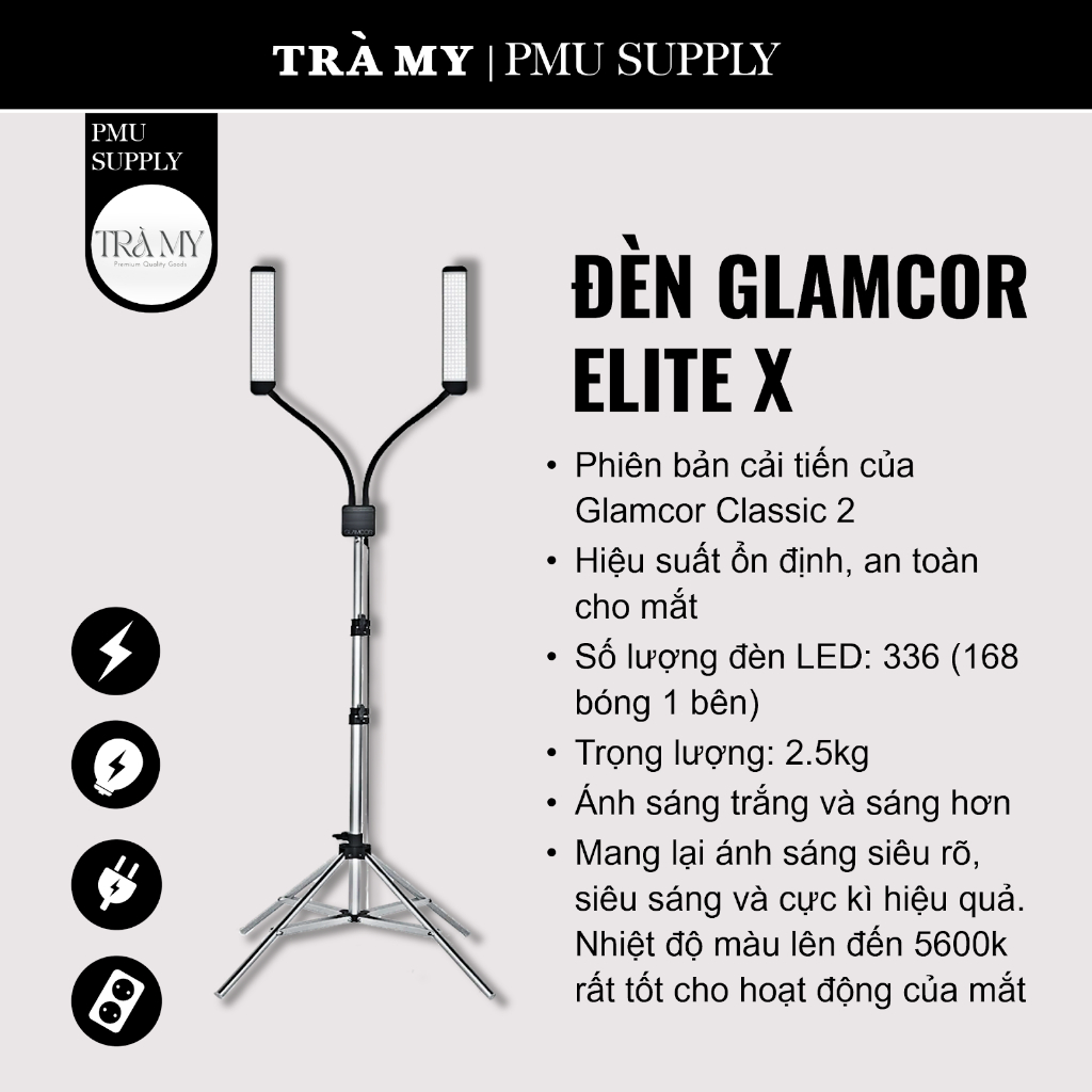 Đèn Glamcor 2 Nhánh Chuyên Dùng Cho Spa Phun Xăm Thẩm Mỹ