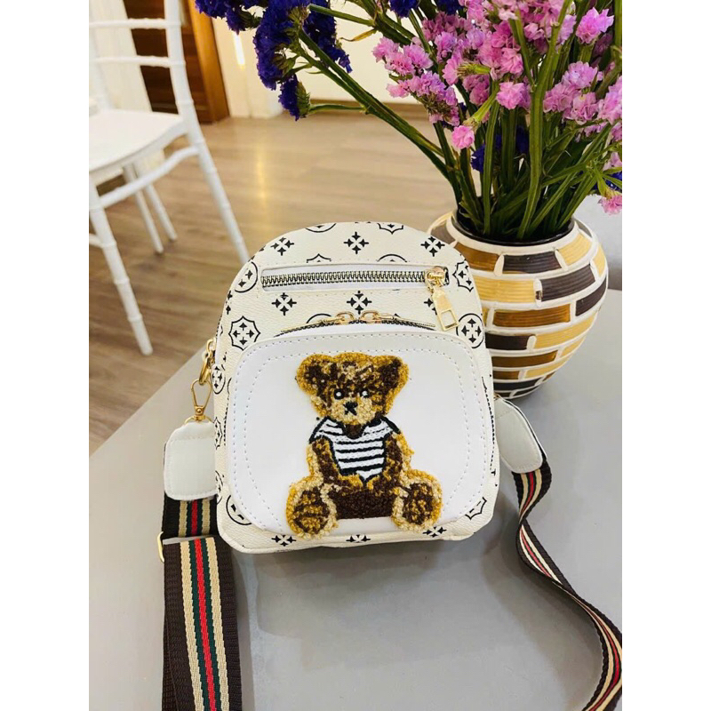 Túi xách nữ, túi đeo cheo hình gấu dây bản to đẹp