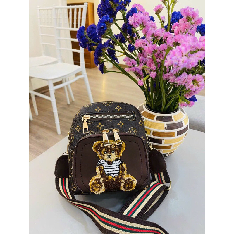 Túi xách nữ, túi đeo cheo hình gấu dây bản to đẹp