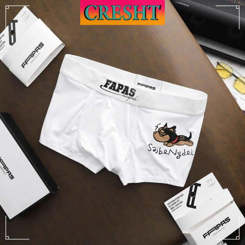 Quần Lót Nam Boxer Thun Lạnh , Quần Sịp Nam Đùi FAPAS Thun Lạnh Cao Cấp Cực Thoáng Khí Kháng Khuẩn - CRESHT