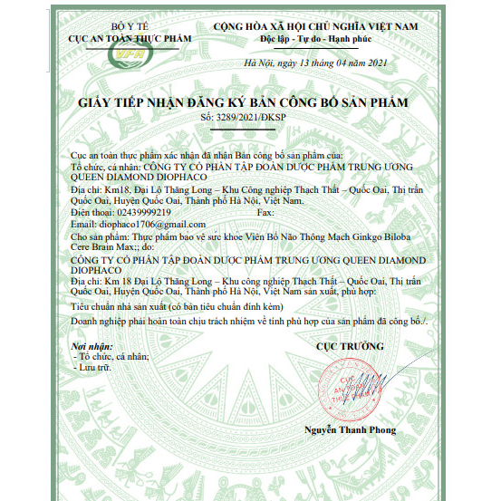 Viên bổ não thông mạch CERE BRAIN Max lọ 30 viên