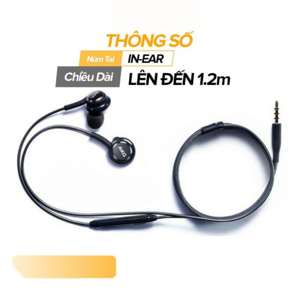 Tai nghe AKG Có Dây Chính Hãng màu đen có micro nhét tai Âm Bass Sinh Động Bảo hành Lỗi 1 đổi 1
