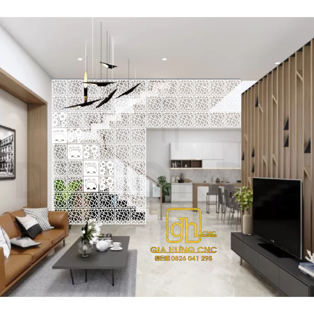 Vách Ngăn Hoa Văn Treo - Mẫu 31 đến 40  kèm phụ kiện