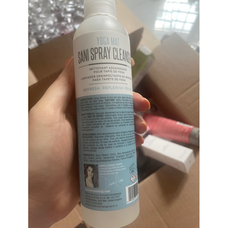 CUCCIO SOMATOLOGY xịt vệ sinh thảm Yoga Mat Sani Spray Cleaner