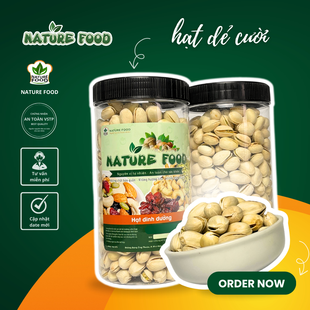 [HỘP 500GR] HẠT DẺ CƯỜI NATURE FOOD
