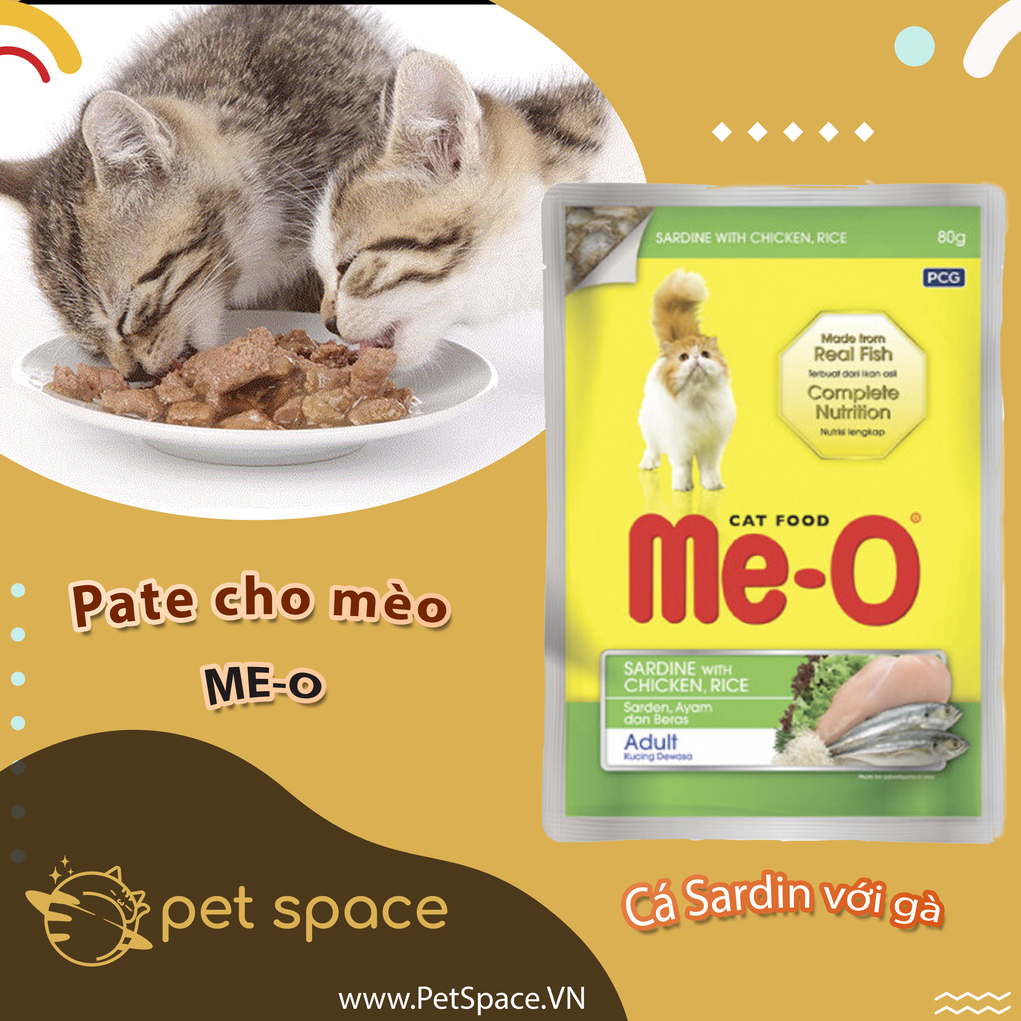 Pate Cho Mèo Me-O cho mèo trưởng thành và mèo con