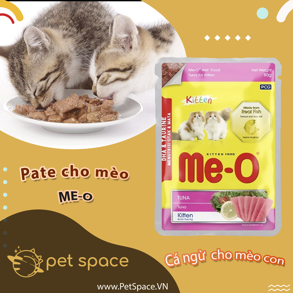 Pate Cho Mèo Me-O cho mèo trưởng thành và mèo con