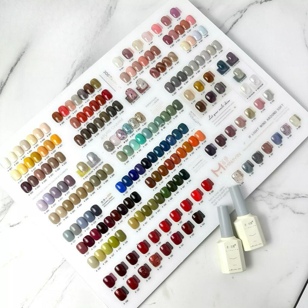 Set sơn gel XI-HUIYA 200 màu chính hãng - Bộ sơn gel 200 màu cực đẹp" tặng bảng +base top kèm khung gỗ