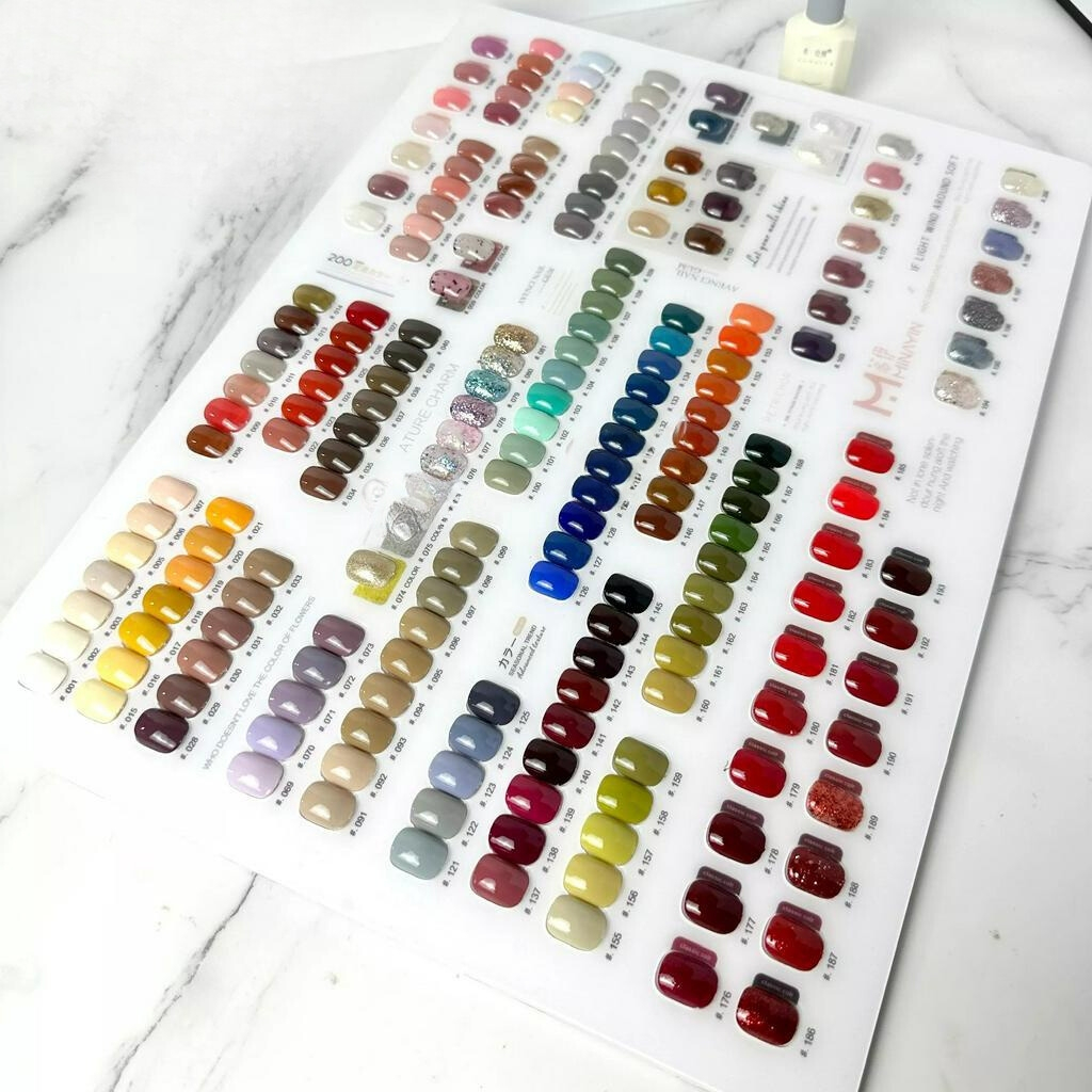 Set sơn gel XI-HUIYA 200 màu chính hãng - Bộ sơn gel 200 màu cực đẹp" tặng bảng +base top kèm khung gỗ