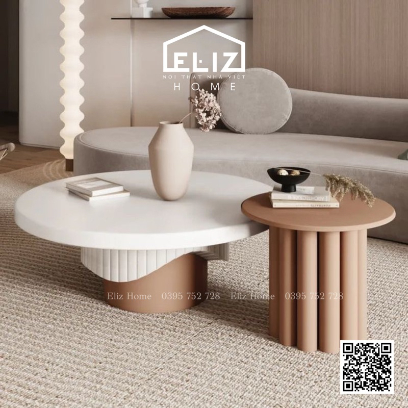 Bàn trà decor nan kiểu dáng mới