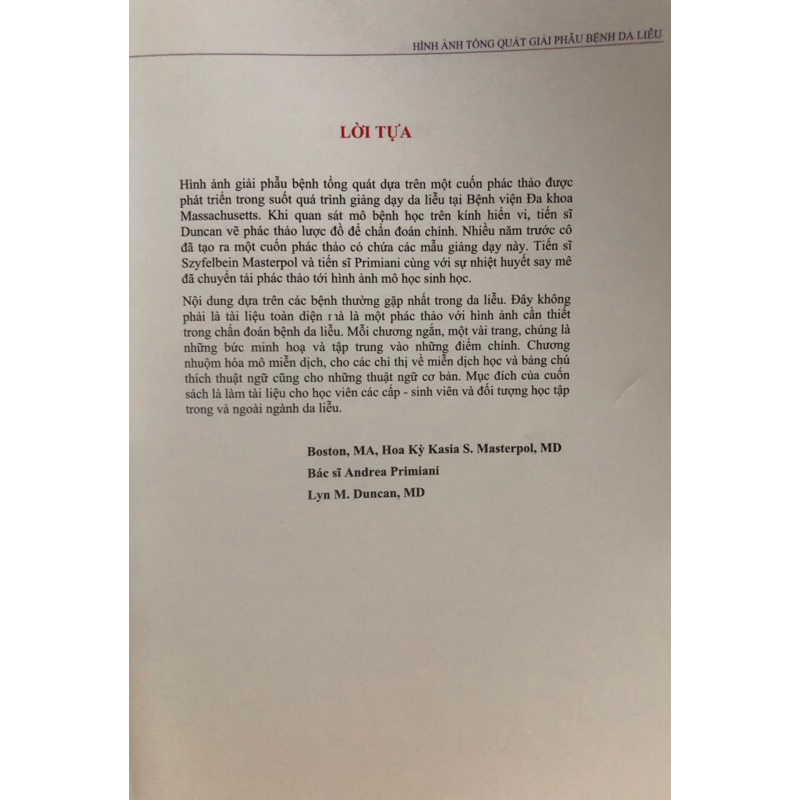 Sách - Hình ảnh tổng quát giải phẫu bệnh Da liễu