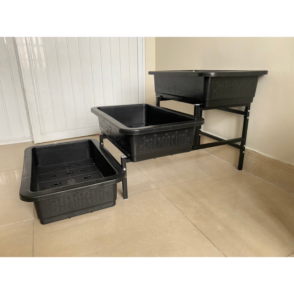 Giàn khung đỡ khay rau 43x65cm xếp tầng lắp ráp nhanh