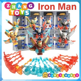 Đồ chơi Xếp hình Người sắt Iron man Tony Stark Tủ trưng bày giáp Hiệu ứng Cánh Minifigures SY Sy1169