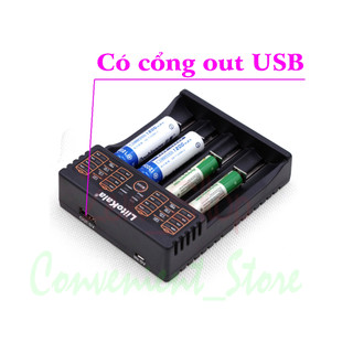 Sạc đa năng 4 khe liitokala lii-402 18650 26650 aa sạc aaa