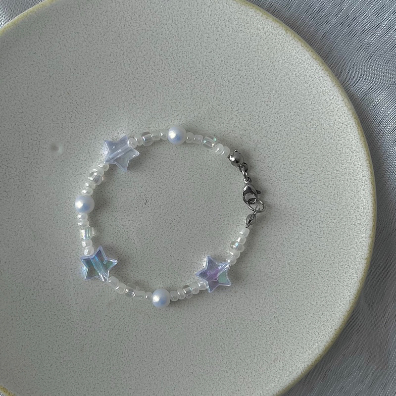 Vòng Tay Hạt Cườm Ngôi Sao Trái Tim Hologram