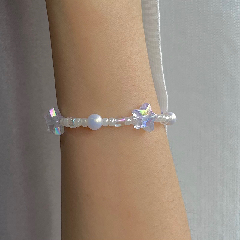 Vòng Tay Hạt Cườm Ngôi Sao Trái Tim Hologram