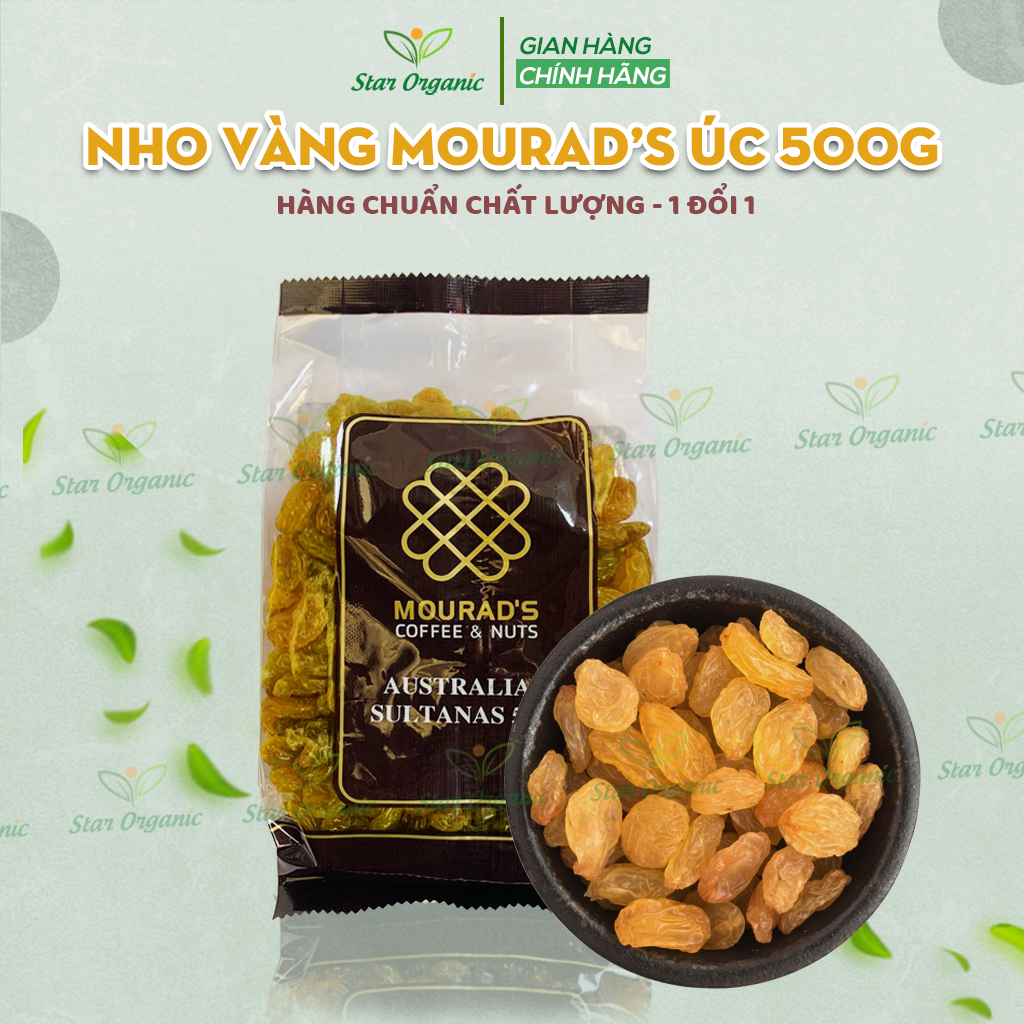 Nho Khô Vàng Mourad's Úc 500g Chua Ngọt Hàng Chuẩn Chất Lượng Loại 1