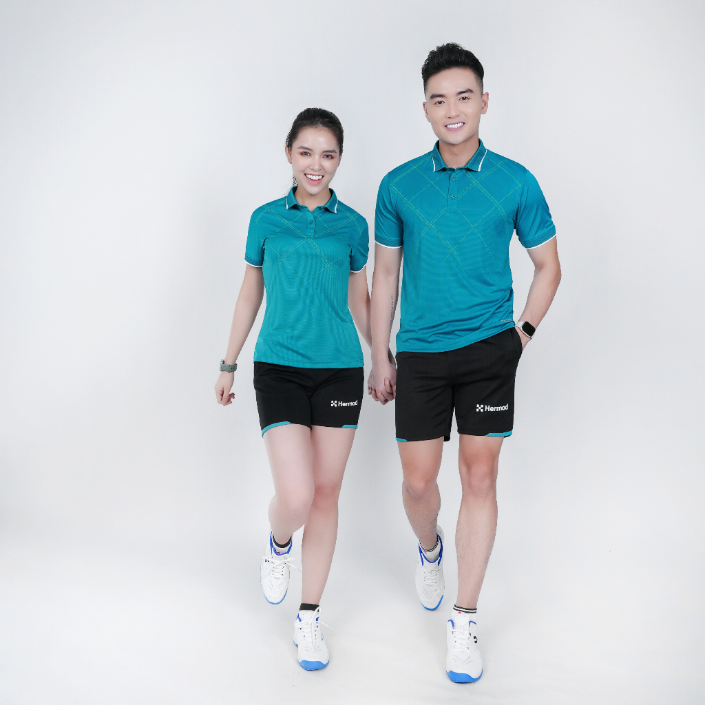 Đồ Đôi Bộ Thể Thao Nam Nữ HERMOD Vải Co Dãn, Thoáng Mát, Thấm Hút CH01XL