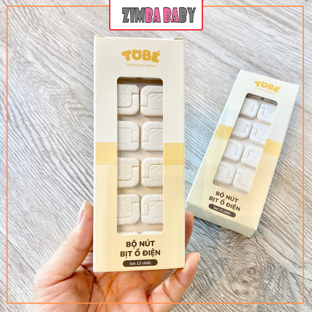 Bộ Nút Bịt Ổ Điện TOBÉ Với Chất Liệu Nhựa Cao Cấp Chống Giật 2 Chân Nhỏ Gọn Chắc Chắn Bảo Vệ An Toàn Cho Bé Zimbababy