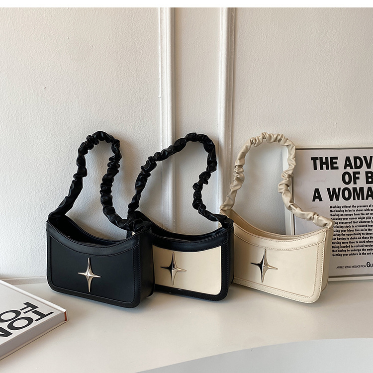 Túi kẹp nách nữ túi xách tay size 25 quai nhúm phối hình sao thời trang đơn giản cá tính LK349