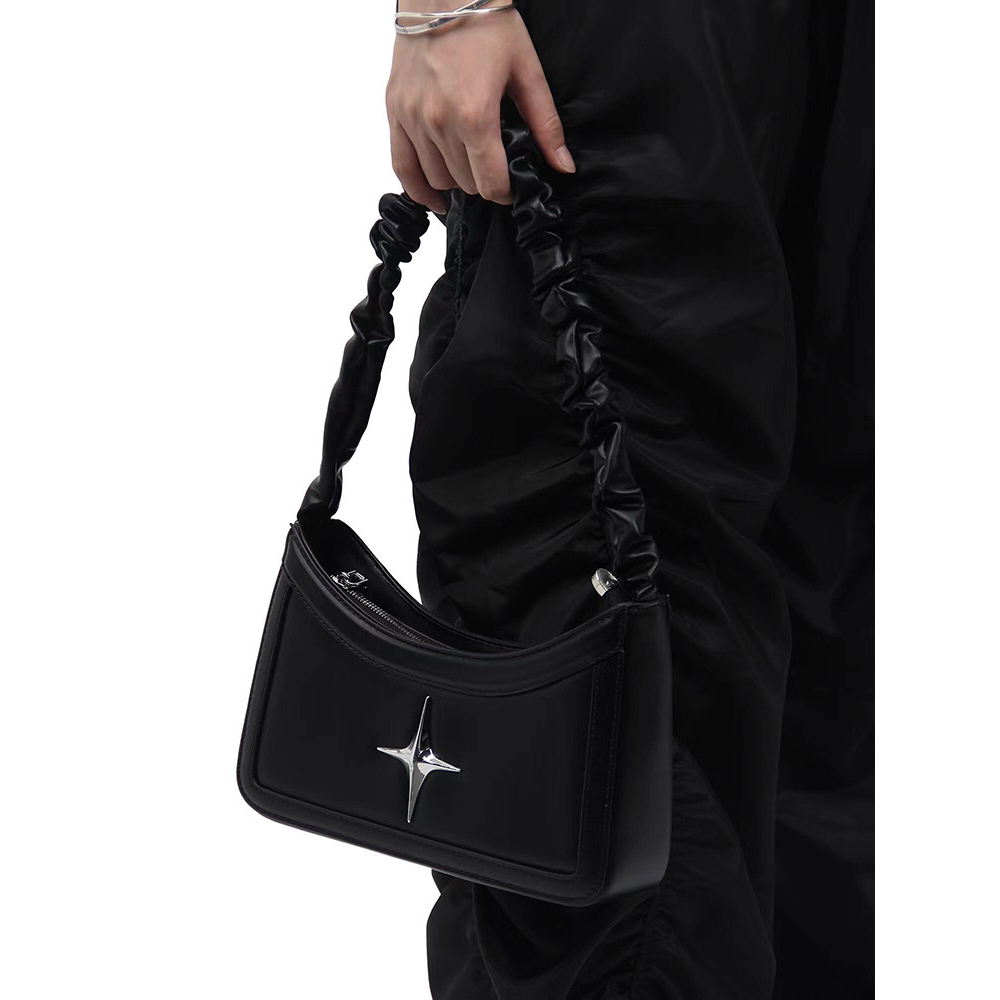 Túi kẹp nách nữ túi xách tay size 25 quai nhúm phối hình sao thời trang đơn giản cá tính LK349