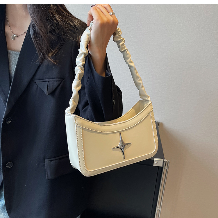 Túi kẹp nách nữ túi xách tay size 25 quai nhúm phối hình sao thời trang đơn giản cá tính LK349