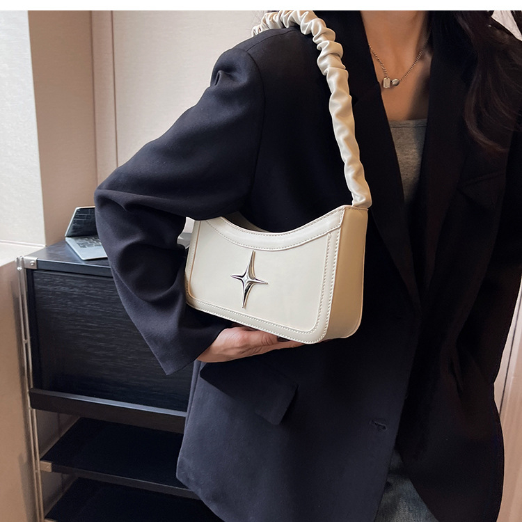 Túi kẹp nách nữ túi xách tay size 25 quai nhúm phối hình sao thời trang đơn giản cá tính LK349