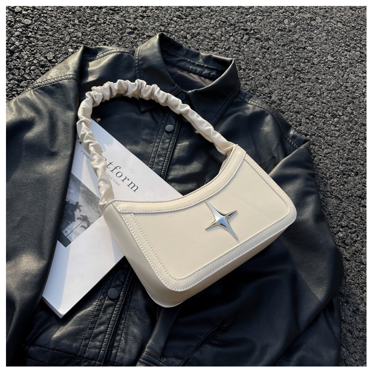 Túi kẹp nách nữ túi xách tay size 25 quai nhúm phối hình sao thời trang đơn giản cá tính LK349