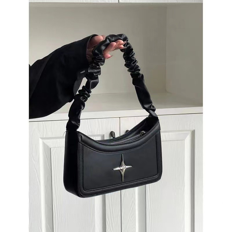 Túi kẹp nách nữ túi xách tay size 25 quai nhúm phối hình sao thời trang đơn giản cá tính LK349