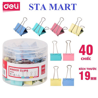 Kẹp bướm Deli nhiều màu / Kẹp giấy nhiều màu - 1 chiếc