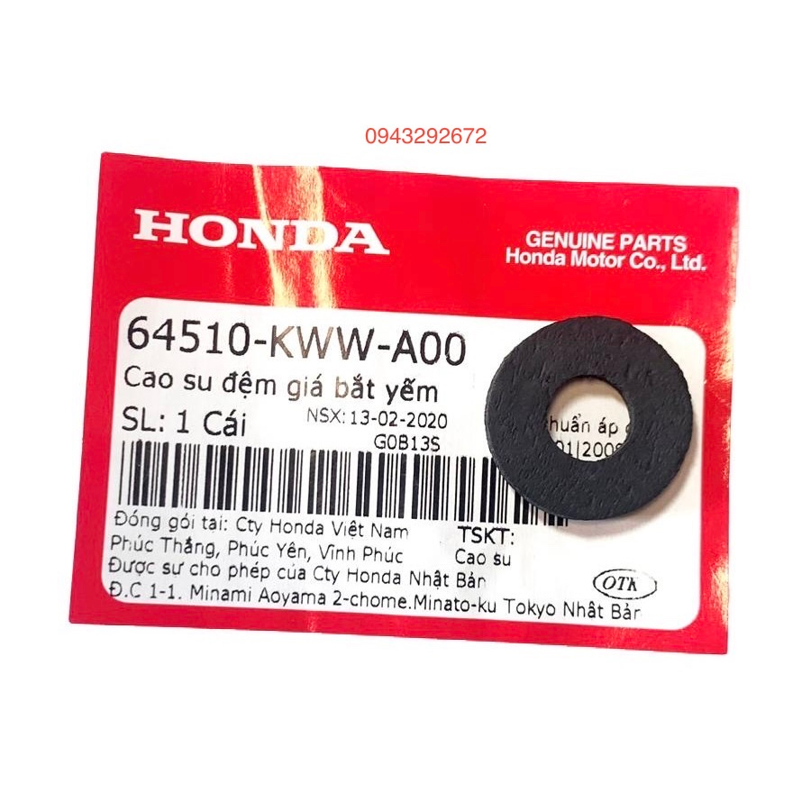 Cao Su Đệm Giá Bắt Yếm Ws110, Rs110 Honda ( 64510KWWA00 )