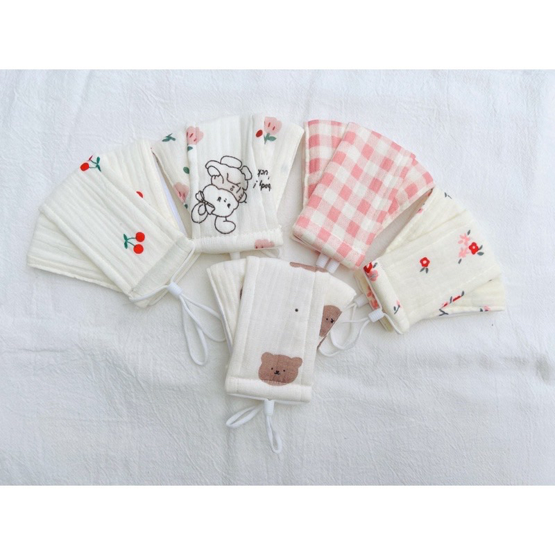 Khẩu Trang Vải 4 Lớp Cho Bé Ôm Khít,Thoáng Khí